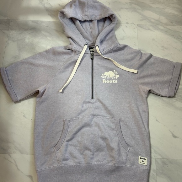Roots Light Purple short sleeve Zip-Up Hoodie - Picture 1 of 3